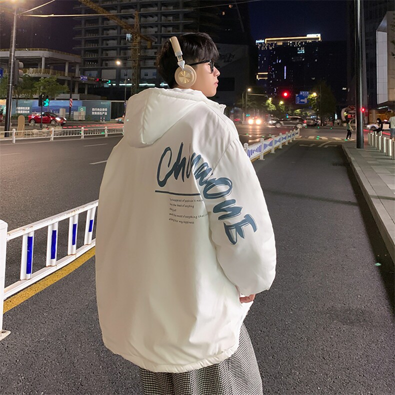 2024港风情侣款连帽棉衣男宽松棉服棉袄面包服冬装外套3316-P70,男装棉衣,星座207