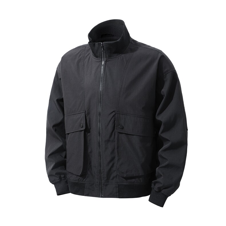 JK007立体白底大口袋工装教练飞行夹克聚酯纤维(S-3XL)TP38,男装夹克,电商A088