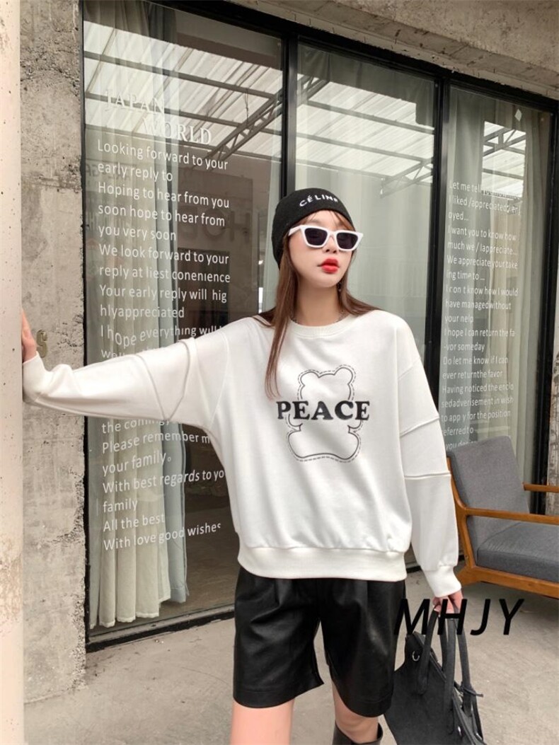 2021秋小熊拉链卫衣，女装卫衣/绒衫，美合佳彦