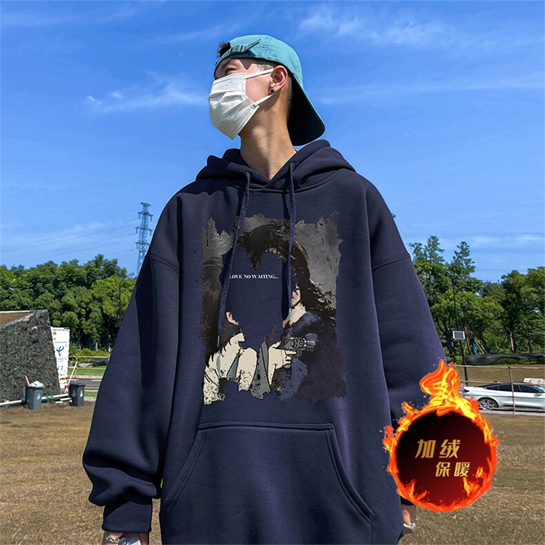 500克重磅秋冬美式加绒加厚卫衣外套DL1525常规特P35绒特P40,男装卫衣,电商A486