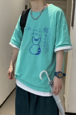 2023新款短袖200克精梳棉纯棉t恤宽松短袖A161-T17-P25，男装T恤，电商A161-2
