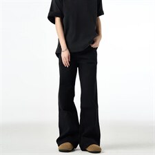 水洗弯刀直筒微喇牛仔裤美式休闲痞帅裤子阔腿裤K70556-2-P35网图，男装牛仔裤，电商B245