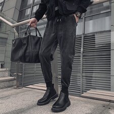 2025秋冬季新款灯芯绒休闲裤男韩版潮流纯色条绒裤子男网红同款,男装休闲裤,电商A327