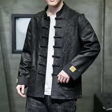 新品风《逆鳞·伏羲》潮修身盘扣夹克情侣中式唐装外套JK92，男装夹克，星座305A（原312A-1）