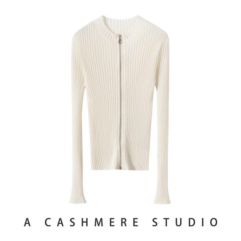 2025百搭时尚简约精仿羊绒开衫，女装羊绒衫，戎叶云台