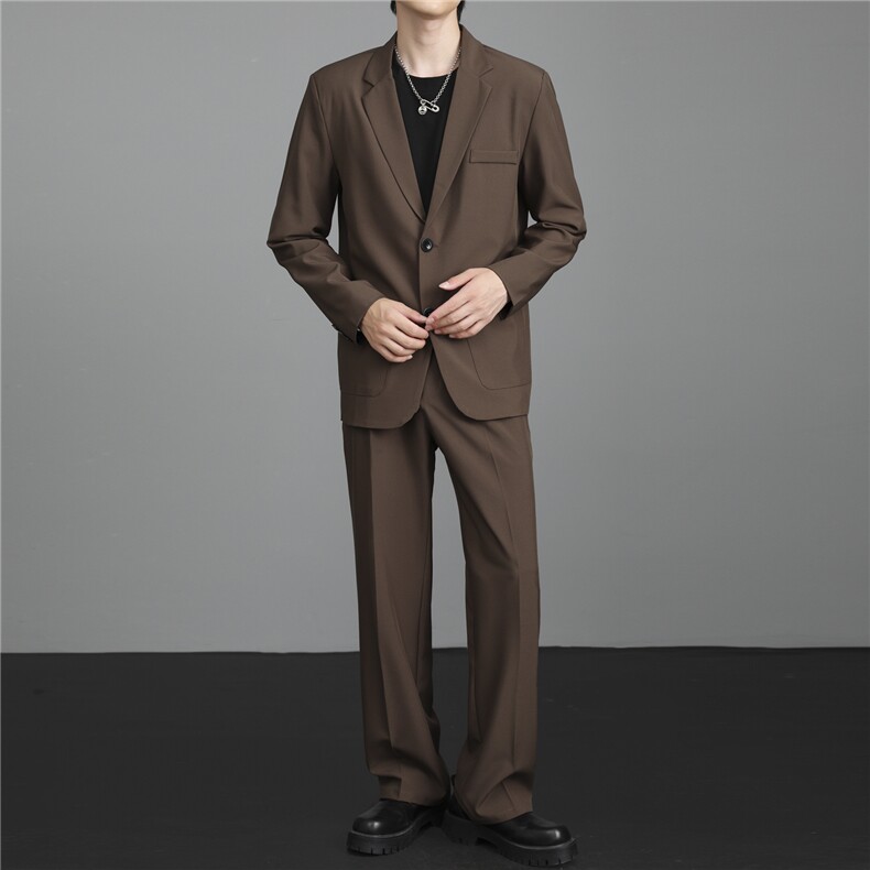 西服两件套装男春秋修身青年帅气男士休闲西装韩版小西服外套,男装西服,星座410-7
