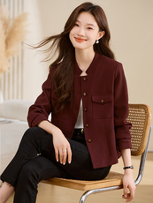 小香风短款外套女2025春秋新款气质小个子显瘦百搭超好看上衣，女装短外套，恋慕依尚