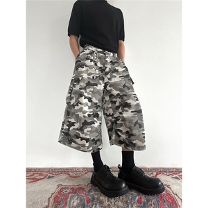 903-AK056-特P55【S-3XL】白迷彩七分短裤3
