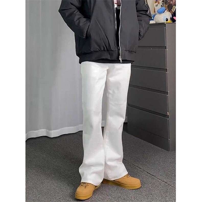 白色牛仔裤cleanfit男款加绒ootd穿搭美式百搭修身Z752-1RP41,男装牛仔裤,星座1112-1