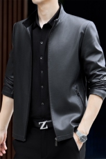 FA6005钱塘2020-3冬季厚款时尚休闲帅气中年男士皮衣外套P150，男装皮衣，钱塘207-3