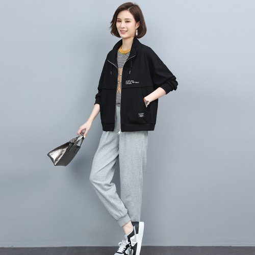 2022春季时尚简约大方气质优雅收腰显瘦休闲修身百搭潮流两件套，女装套装/套裙，丽影随形