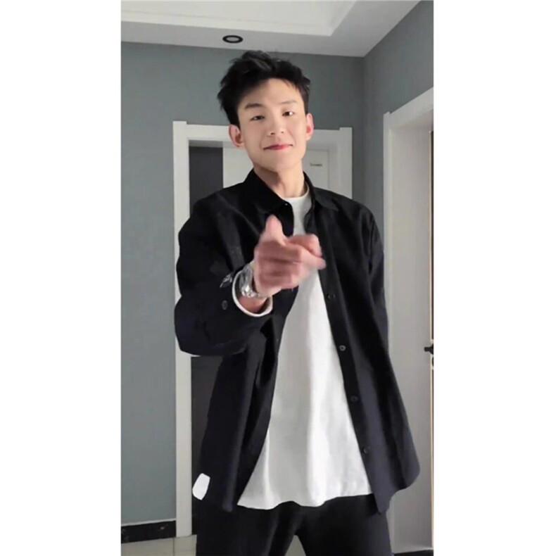 【有货】DCS53-批40夏季新款纯棉长袖衬衫男宽松胸前口袋痞帅衬衫,男装衬衫,星座603-2