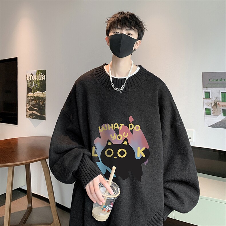 半高领毛衣男大码胖子针织衫毛线衣M18454-P45加绒款-P65,男装针织衫/毛衣,电商A040