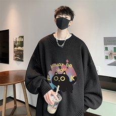半高领毛衣男大码胖子针织衫毛线衣M18454-P45加绒款-P65，男装针织衫/毛衣，电商A040