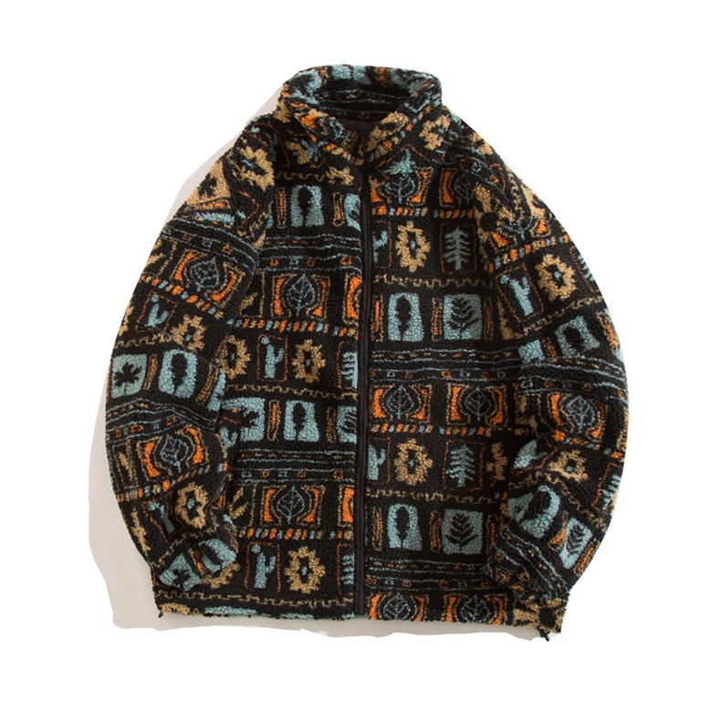 休闲潮港风羊羔绒外套夹克加绒加厚228-1-1161-P70，男装夹克，星座228-1