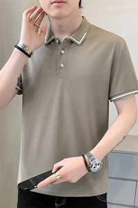 夏季新款休闲翻领polo衫 痞帅百搭休闲百搭短袖T2302P35图片