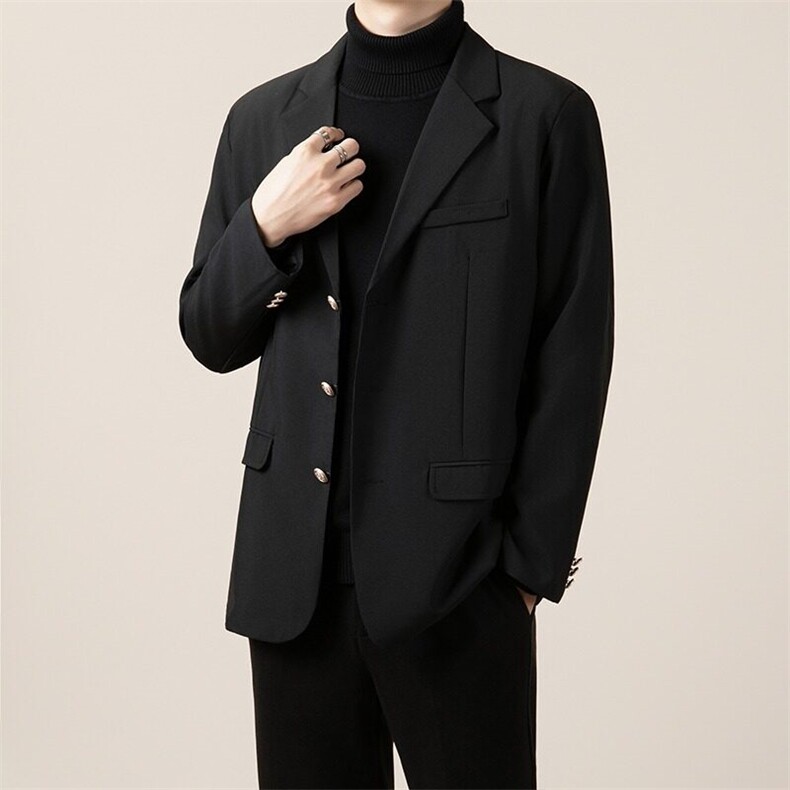 西服男士春秋季商务休闲正装职业西装男上班通勤垂感套装W45，男装西服，星座1116A-2（原606A-1）