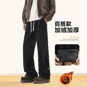 长裤男士秋冬季新款宽松潮牌百搭运动休闲裤子X1881-加绒特批55图片
