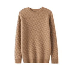 男士圆领长袖毛衣修身针织衫男装上衣羊毛，男装羊毛衫，琳华羊绒