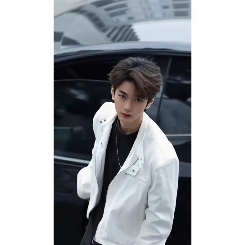W10291-P58网图现货高级感短款立领垫肩外套韩版潮牌机车服夹克,男装夹克,星座1608