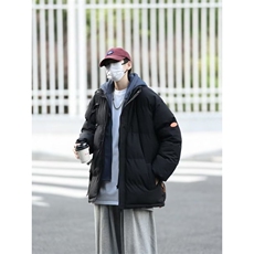 假两件港风棉衣男冬季ins潮牌宽松棉袄连帽百搭棉服LM05-P75，男装棉衣，星座1109-3