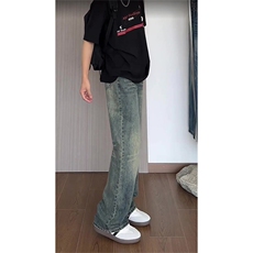 美式复古牛仔裤男潮牌宽松cleanfit水洗休闲长裤K2361-P55-控78，男装牛仔裤，星座1004-3