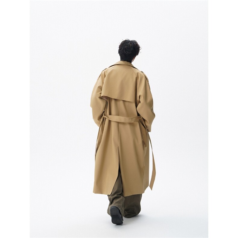 春秋季男士双排扣上衣韩版高级感中长款风衣外套812-F677-P118,男装风衣,星座812