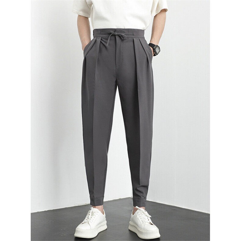 男士裤子2025夏季修身痞帅九分西装裤小脚休闲西裤男款K27，男装西裤，星座1116A-2（原606A-1）