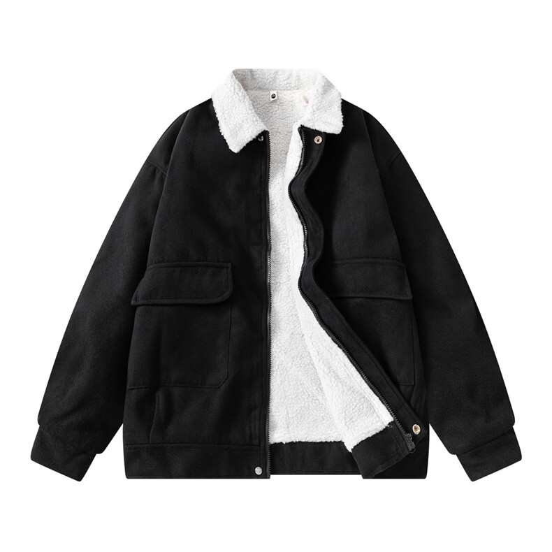 冬装加绒加厚毛呢男士棉服呢子厚外套情侣羊羔毛棉衣M8001-P110,男装棉衣,电商A006