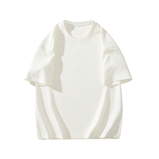 特批25无差价2025夏季重磅高克重休闲短袖T恤男浮纹高织上衣T187，男装T恤，电商A001-1