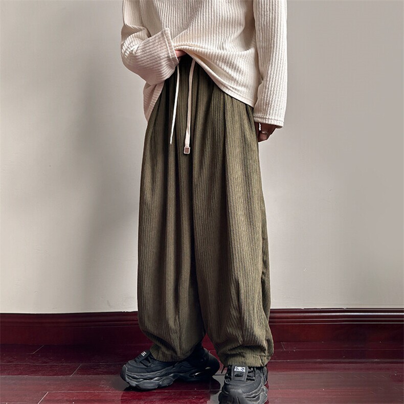 2024现货潮牌宽松大码垂坠感阔腿裤休闲灯笼裤AK2504-P55，男装休闲裤，电商A351