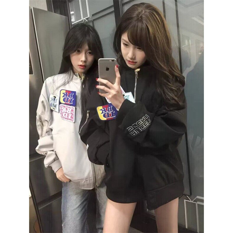 美式夹克春季潮炸街情侣百搭宽松立领棒球服外套男女，男装夹克，星座506A