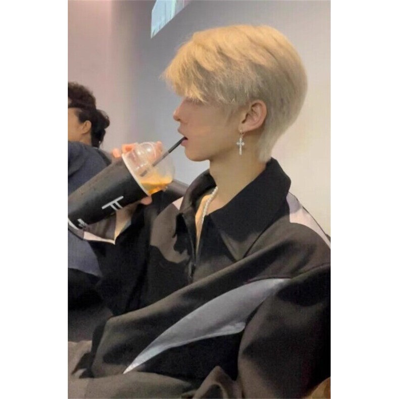 春秋季美式个性拼色痞帅休闲夹克男外套短款设计感上衣JM1413,男装夹克,星座1116A（原606A-3）