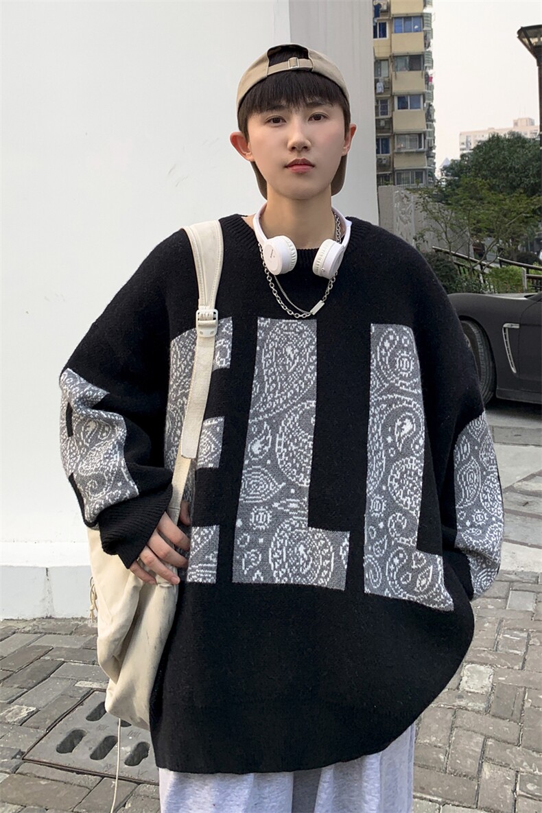 冬季新品腰果花提花毛衣针织衫XZ203-MY687-P65,男装针织衫/毛衣,星座203