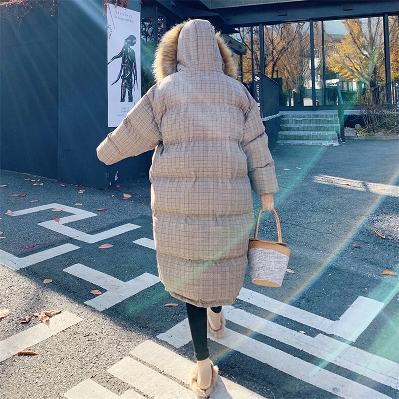 双12主推大货大毛领格子棉衣柒柒家M65-p185268,女装棉衣/棉服,柒柒家