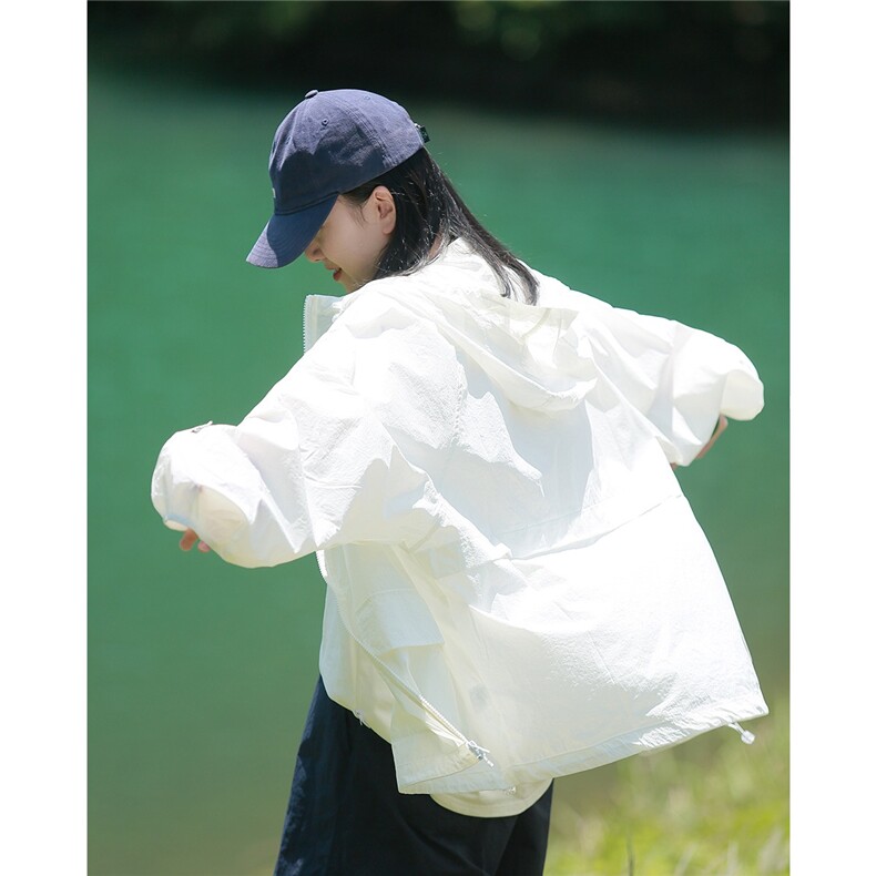糖果色夏季薄款防晒衣服女设计感多口袋户外潮牌工装冲锋衣外套bf,男装防晒衣,星座1210-1
