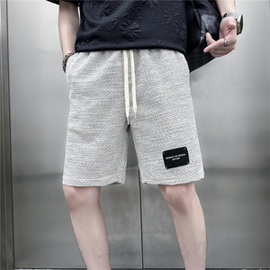 休闲短裤男直筒痞帅高级感五分裤社会小伙301C-DK25-P48控68图片