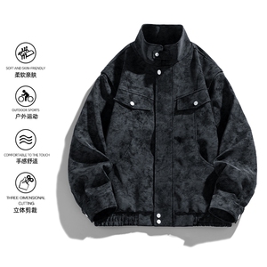 白底 秋冬新款时尚休闲皮衣拉链外套男士JK02559-P95图片