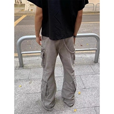 炮弹多口袋工装牛仔裤男小众潮牌做旧设计感宽松阔腿裤子NQ37，男装牛仔裤，星座1116A（原606A-3）