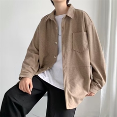 衬衫夹克男士长袖春秋季休闲薄款外套新款复古工装上衣W03/P38，男装夹克，星座506
