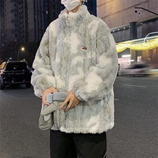 毛茸茸棉袄外套百搭宽松保暖设计感棉衣羊羔绒棉服男加绒加厚Y20，男装棉衣，星座201-2