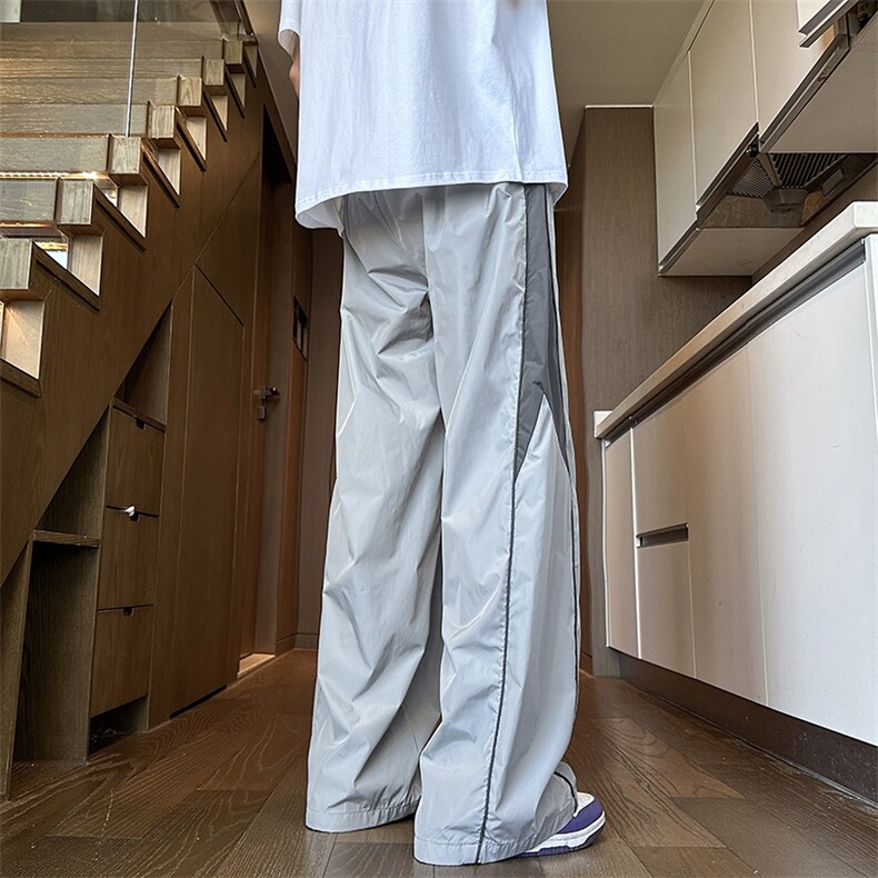 美式复古运动裤2026新款男夏季撞色机能户外宽松冰凉感潮K32P58,女装休闲裤,电商A335-1（原A458）