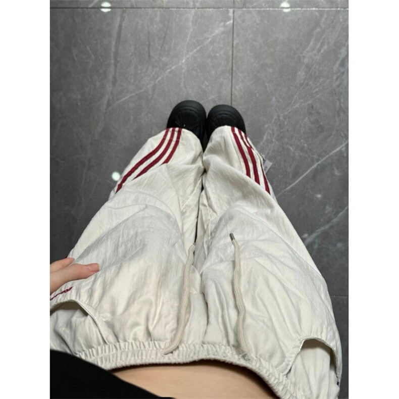 DK57-P45新款条纹工装裤男女夏季潮牌速干运动休闲裤子-网图现货图片
