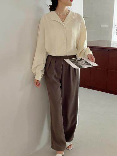 翻领气质款衬衫，女装衬衫，TVMV(4F)