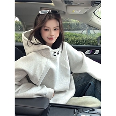 连帽卫衣男女春秋季休闲宽松美式重磅卫衣外套WY41-P42，女装短外套，星座208-5
