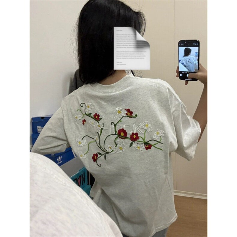 刺绣 纯棉潮牌刺绣短袖ZX0154-P35图片