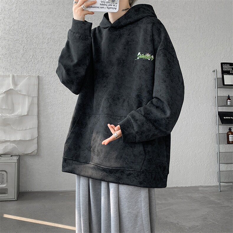 现货WY10079-特P40控68秋季新款华棉扎染高品质百搭连帽卫衣,男装卫衣,电商A059