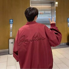 字母印花棒球男士春秋外套潮牌新款美式高街飞行员夹克男JKW721，男装夹克，星座516A