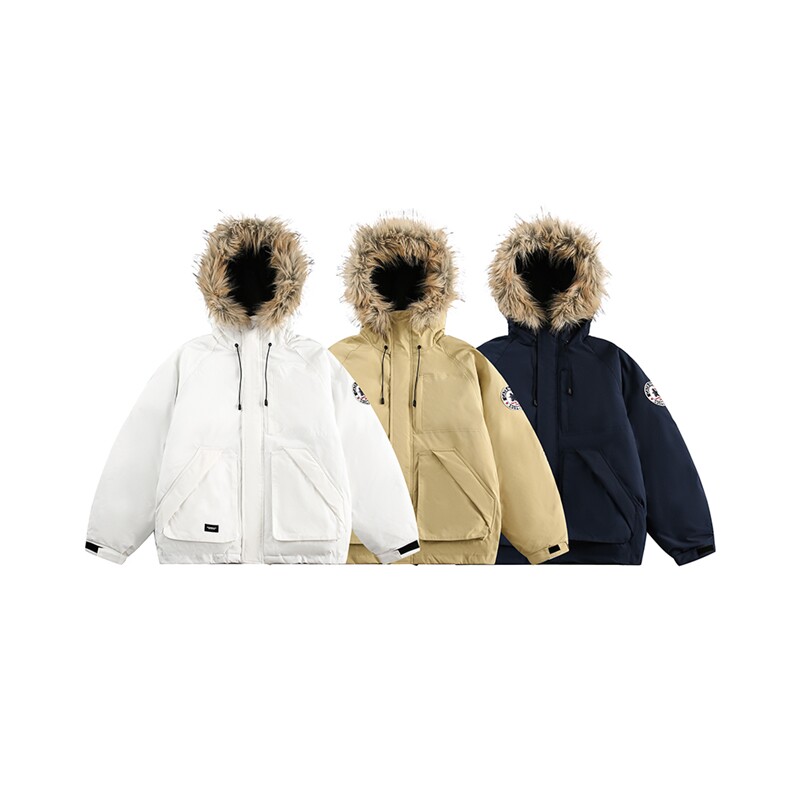 重工毛领连帽派克棉服--5688 298图片
