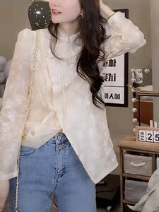 现货：欧根纱提花风衬衣，其它，金川古韵(4F)